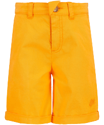 Boys Bermuda Solid Carrot front view