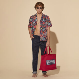 Joggers vaqueros flocados con estampado Starlettes para hombre Dark denim w1 detalles vista 1