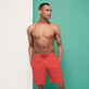 Men Stretch Long Swimwear Micro Ronde Des Tortues Peppers front worn view