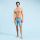 Bermuda 5 Poches en jean délavé homme Sud Light denim w3 vue portée de face
