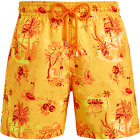 Men Swim Trunks Ultra-Light and Packable Toile de Jouy and Surf |  Vilebrequin