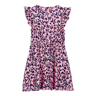 Vestido con estampado Turtles Leopard para niña Caramelo vista trasera