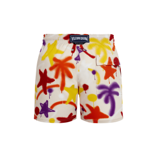 Men Stretch Short Swim Shorts Spray Paint - VBQ x Palm Angels Porcelain 后视图