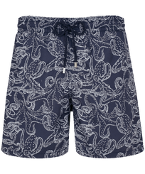 Men Classic Printed - Men Swim Shorts Poulpes Bicolores, Navy front view