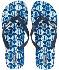 Homme AUTRES Imprimé - Tongs homme Batik Fishes, Bleu marine vue de face