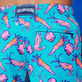 Men Long Ultra-light and packable Swim Shorts Crevettes et Poissons Curacao details view 2