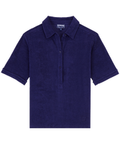 Women Terry Polo Solid Midnight Vorderansicht