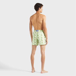 Men Swim Trunks Embroidered Seaweed - Limited Edition Macaroon back worn view