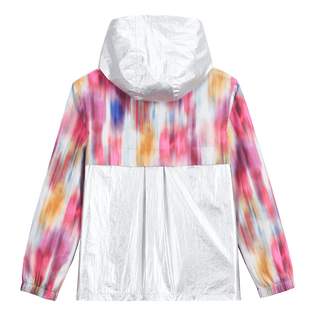 Ikat Windjacke mit Kapuze für Mädchen Multicolor Rückansicht