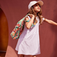 Girls Dress Solid White details view 2