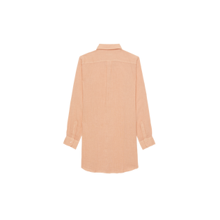 女士纯色亚麻衬衫裙 Blush 后视图