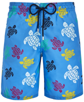 Men Long Swim Trunks Ronde Des Tortues Multicolore Earthenware front view