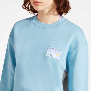 Wave Unisex-Sweatshirt aus Baumwolle mit Rundhalsausschnitt – Vilebrequin x Maison Kitsuné Breeze Details Ansicht 3