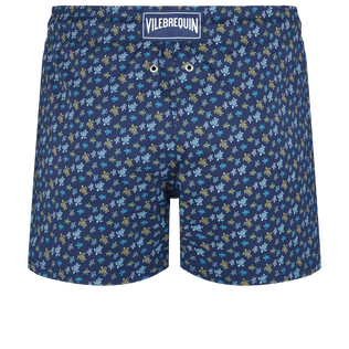 Men Short Swim Shorts Micro Tortues Rainbow Navy back view
