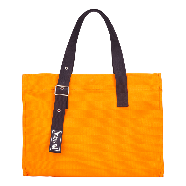 Bolsa De Playa Grande En Algodón De Color Liso - Bolsa De Playa - Bagsu - Naranja