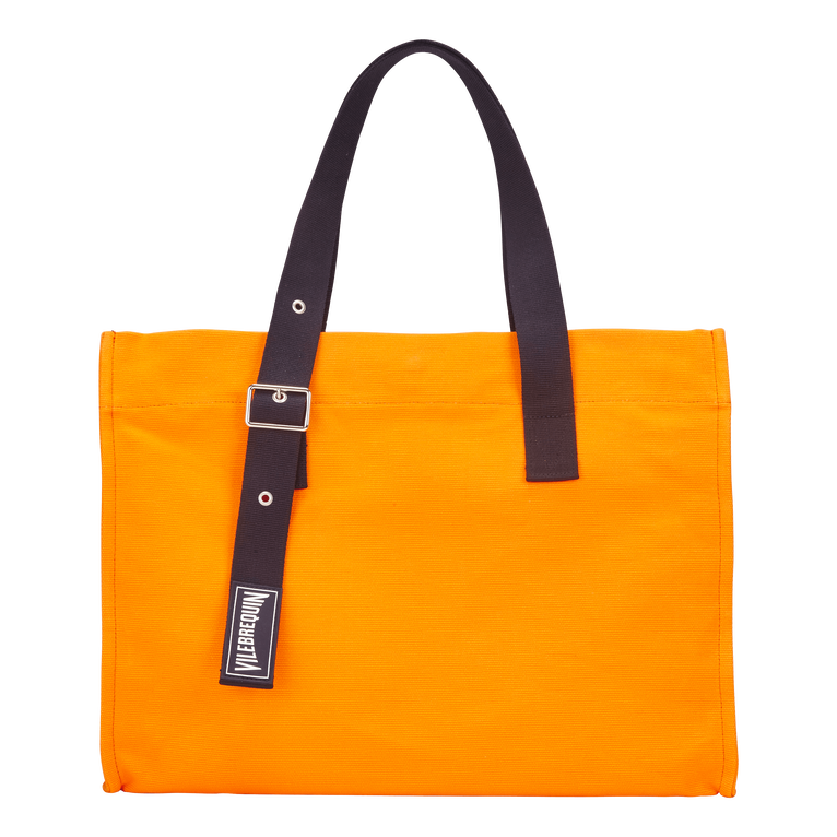 Große Einfarbige Strandtasche Aus Baumwolle - Bagsu - Orange