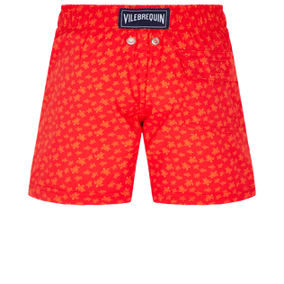 Maillot de bain garçon stretch Micro Ronde Des Tortues Piment vue de dos