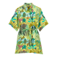 Chemisier donna in lino Jungle Rousseau Zenzero vista frontale
