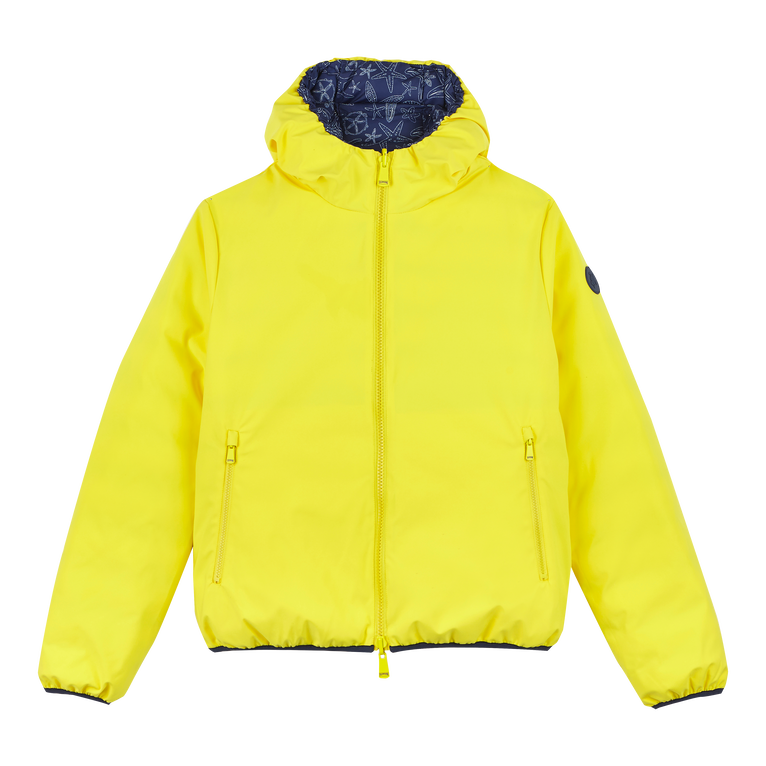 Chaqueta Reversible Con Estampado Starlettes Bicolores Para Hombre - Jersey - Gallice - Amarillo