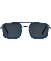 Lunettes de soleil bois de tulipier - VBQ x Shelter Bleu marine vue de face