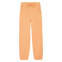 Pantalon jogging en coton garçon logo imprimé Fluo fire vue de face