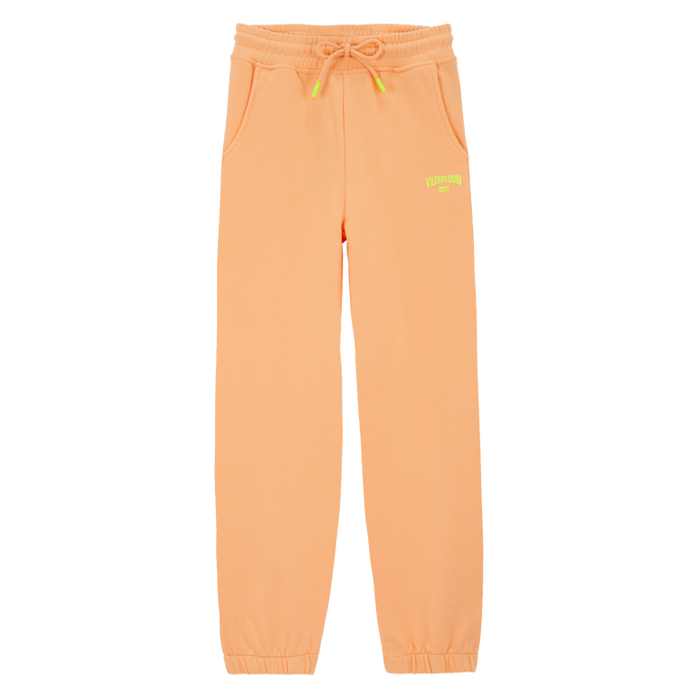 Boys Cotton Jogger Pants Solid - Pant - Gaetan - Orange - Size 14 - Vilebrequin