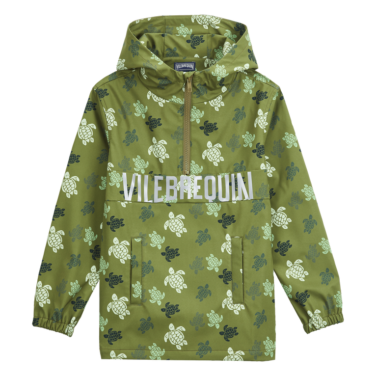 Boys Hooded Jacket Ronde Des Tortues Camo - Gamo - Green