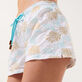 Iridescent Flowers of Joy Badeshorts mit Stickerei für Damen Weiss Details Ansicht 2