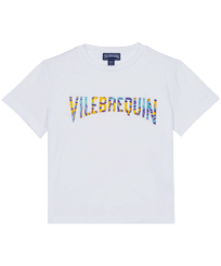 Camiseta de algodón con estampado Octopus Band para niño Blanco vista frontal