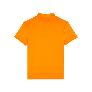Polo en tencel homme uni Abricot vue de dos