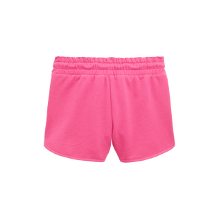 Short en coton organique fille Logo 3D brodé Bougainvillier vue de dos