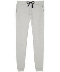 Men Jogger Cotton Pants Solid Lihght gray heather front view