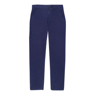 Pantaloni a tinta unita bambino Blu marine vista frontale