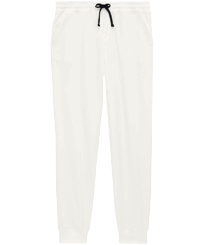 Men Jogger Cotton Pants Solid Off white front view