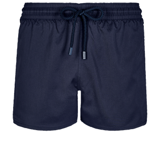 Men Swimwear Short and Fitted Stretch Solid Navy front view