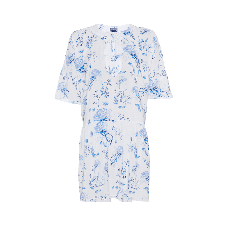 Vilebrequin Women Viscose Dress Medusa And Shells - Favorite - White - Size S