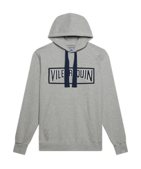 Men Cotton Solid Sweatshirt Heather grey front view