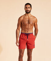 Men Swim Shorts Bicolor Brick front worn view