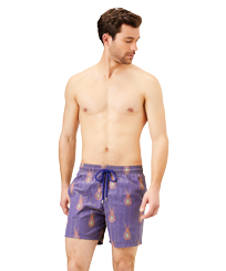 Men Swimwear Embroidered Paon Paon - Limited Edition Caraway front worn view