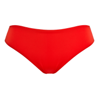 女士高腰比基尼三角泳裤 - Vilebrequin x JCC+ 合作款 - 限量版 Red polish 正面图