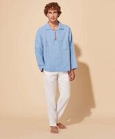  Vilebrequin Camisa de lino sólido para hombre-XL, Blanco :  Ropa, Zapatos y Joyería