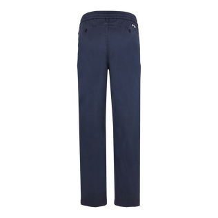 Men Cotton Modal Jogger Pants Navy back view