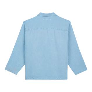 Men Linen Vareuse Shirt Mineral Dye Source back view