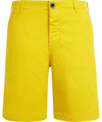 Men Tencel Bermuda Shorts Solid Sonne Vorderansicht