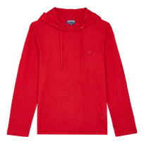 Camiseta de lino de manga larga con capucha para hombre Moulin rouge vista frontal