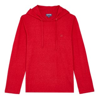 T-shirt manche longue à capuche en jersey de lin Moulin rouge vue de face