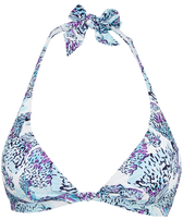 Isadora Fish Neckholder-Bikinioberteil für Damen Weiss Vorderansicht