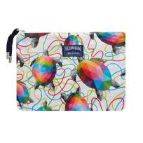 Bolsa de playa de lino con estampado Tortugas - Vilebrequin x Okuda San Miguel Multicolores vista frontal