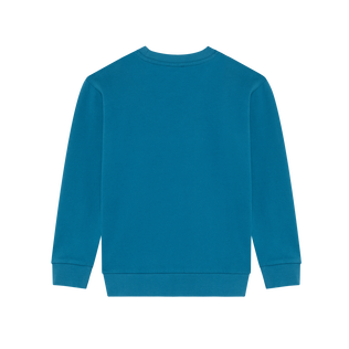 Sudadera de cuello redondo de algodón con estampado Whale para niños Paon vista trasera