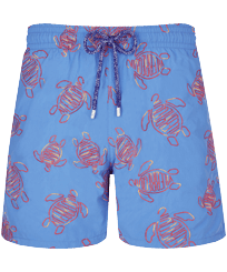 Men Swim Shorts Embroidered VBQ Turtles - Limited Edition Earthenware front view